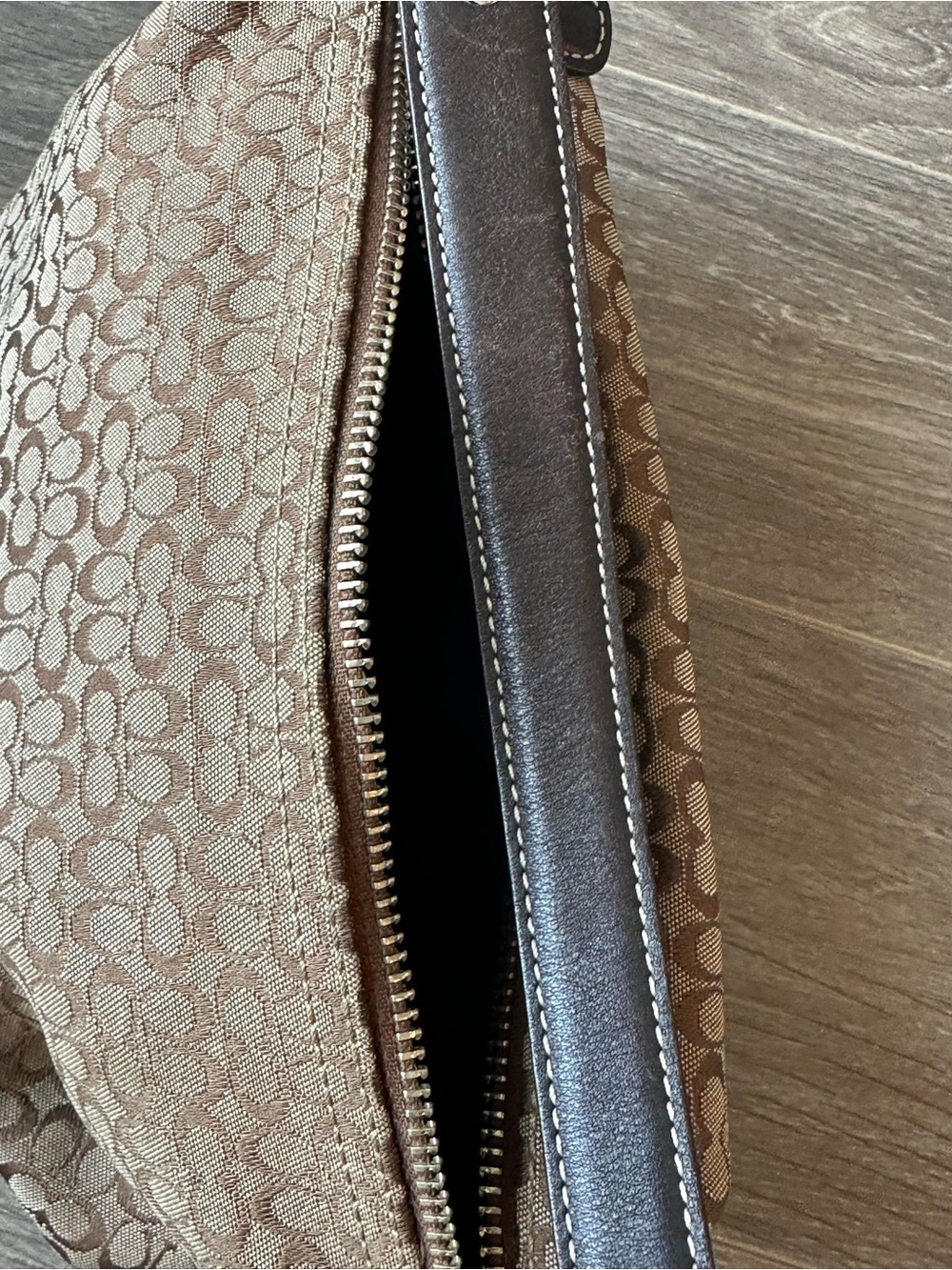 Coach Vintage Y2K Mini Bag in Brown and Tan Signature Monogram Canvas - Picture 11 of 13